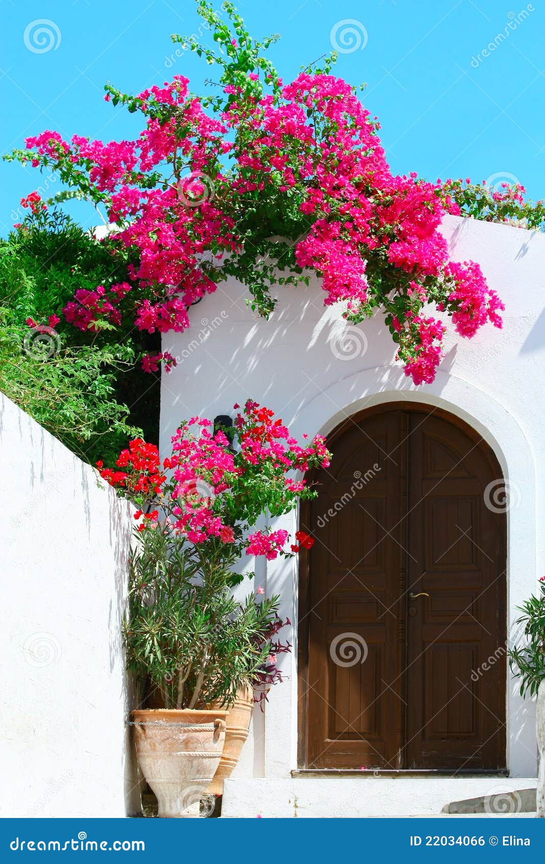 Door in Lindos - Island Rhodes Stock Photo - Image of greece, entrance ...