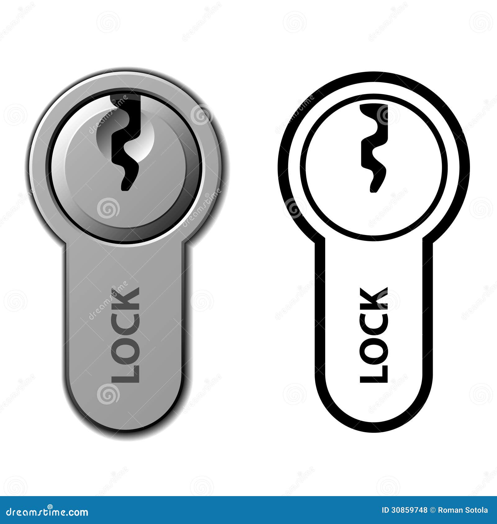 Door lock cylinder cartridge - illustration for the web