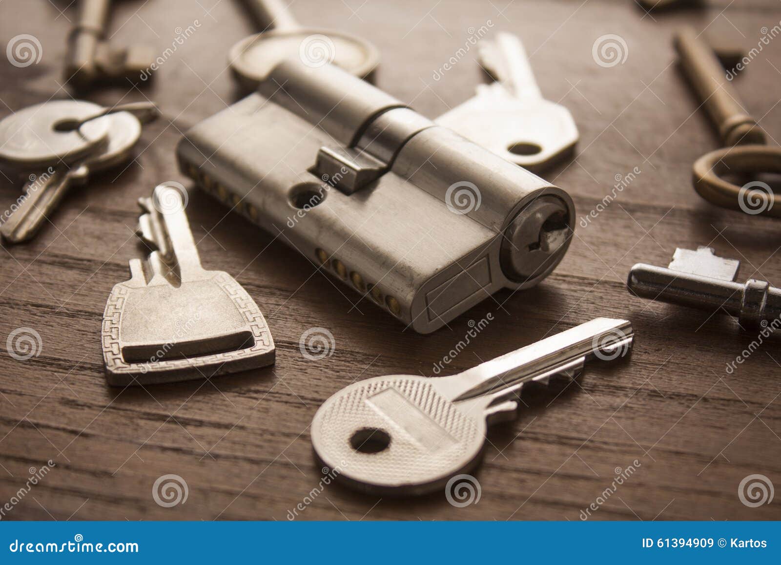 door lock with keys