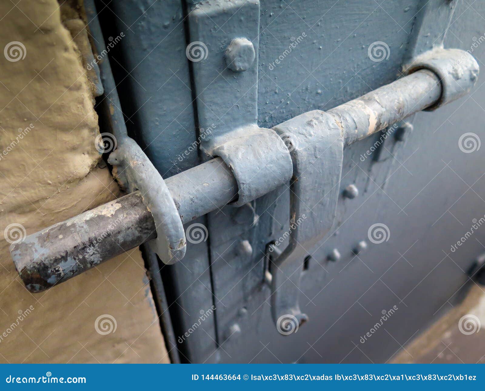 Door Locked with Iron Latch Stock Photo Image of closed, inaccessible