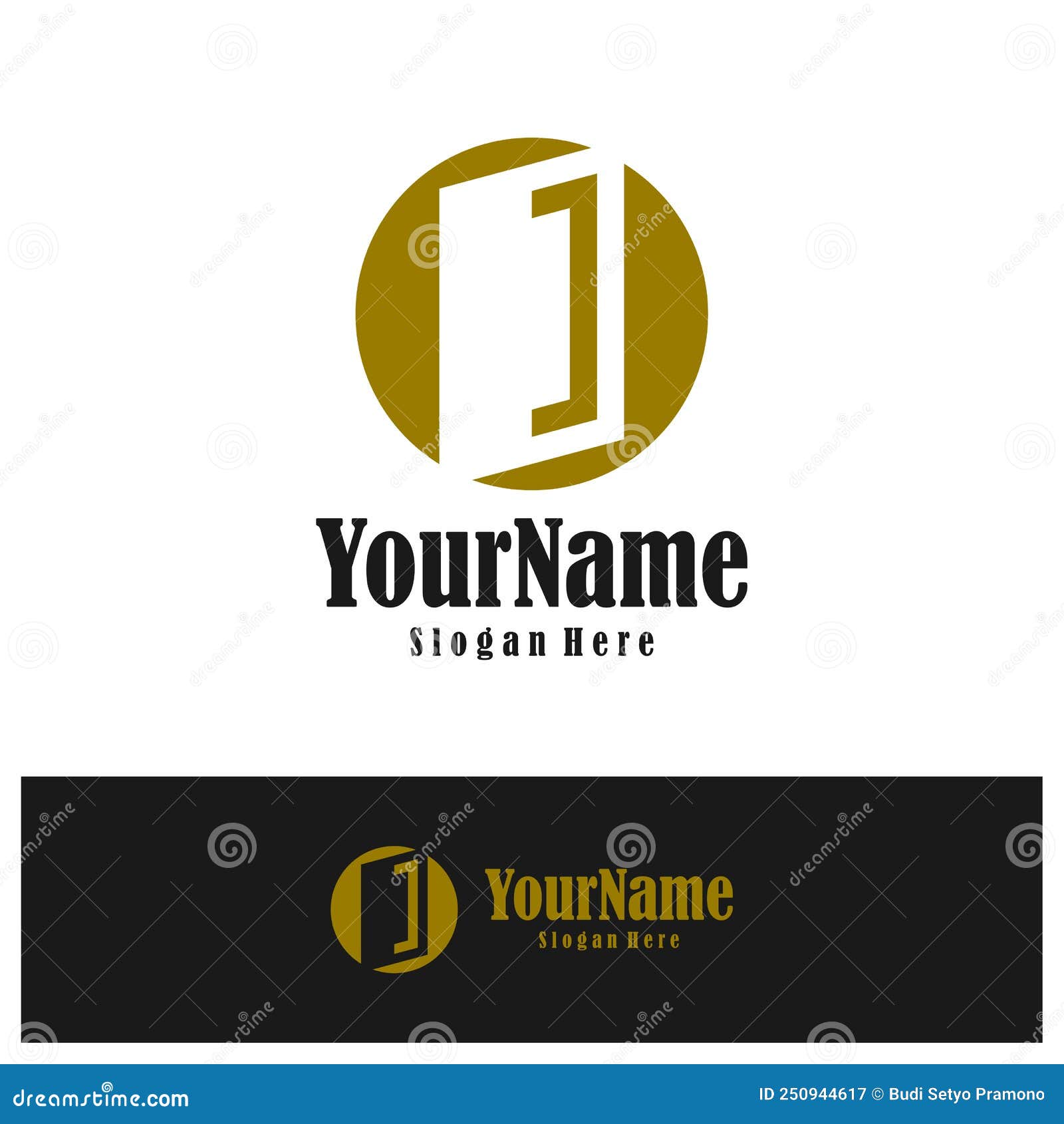 Door Logo Design Template. Door Logo Concept Vector Stock Illustration