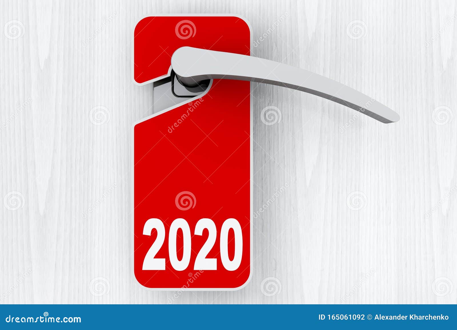 Download Door With 2020 New Year Sign Over Do Not Disturb Tag. 3d ...