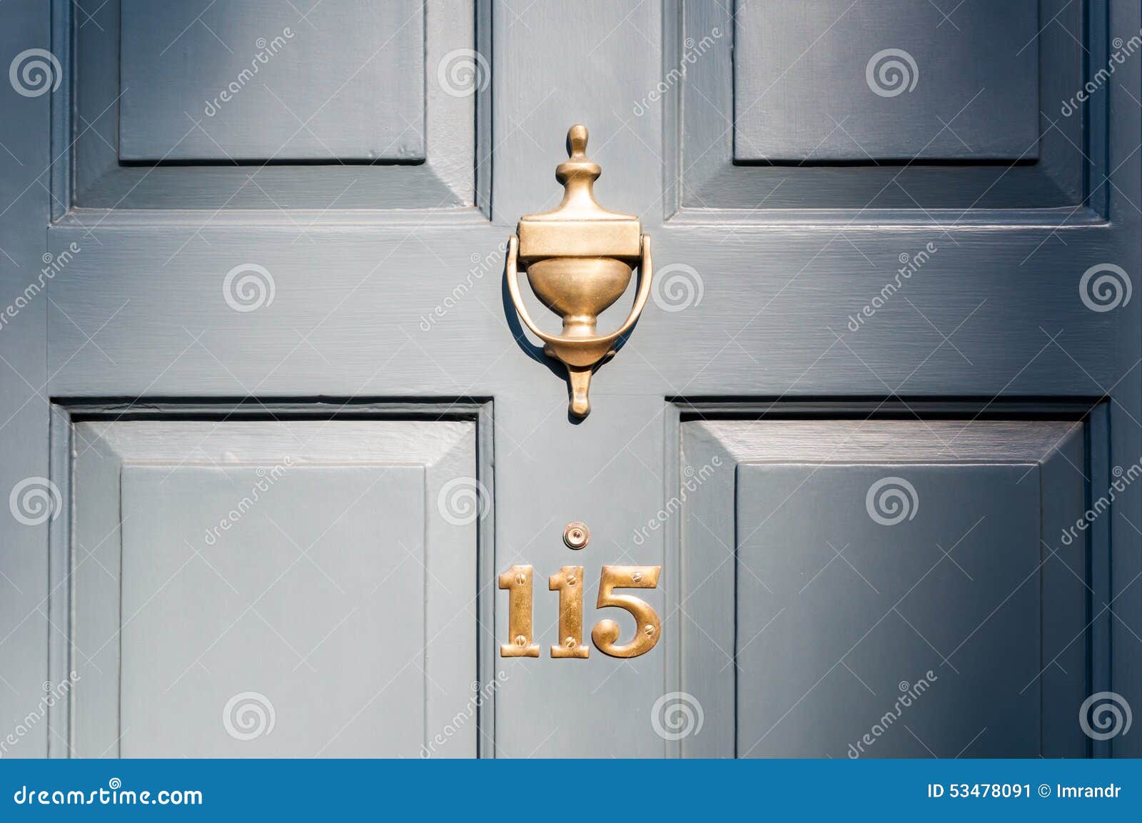 door number one hundred and fifteen and knocker vignette look
