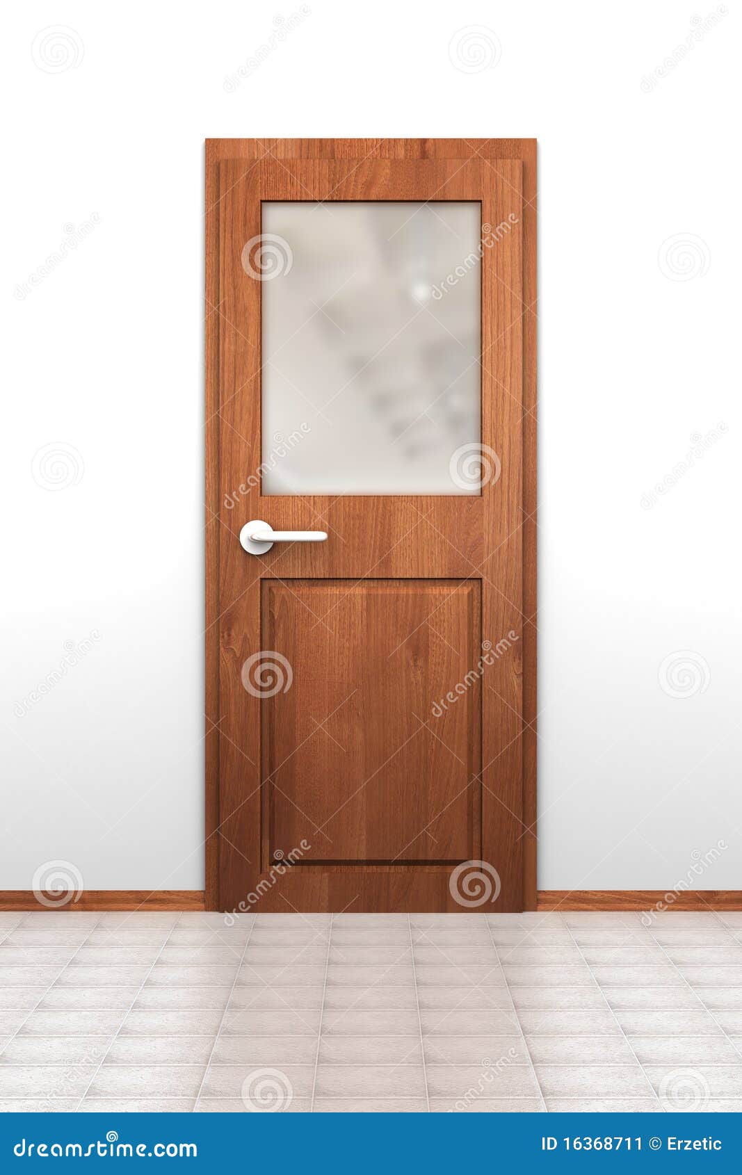 door with opaque window