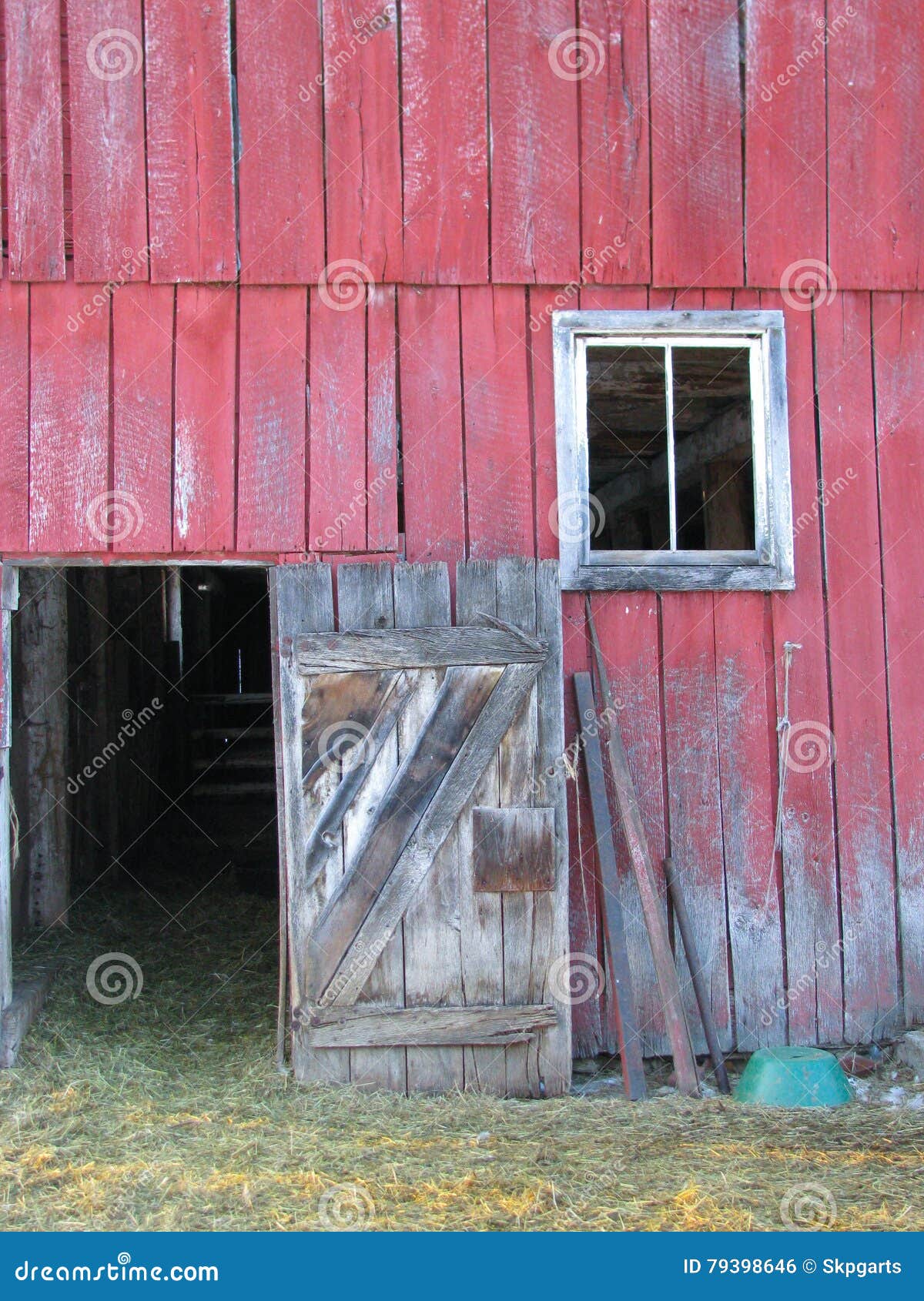 Door Open in the Barn stock photo. Image of foundation 79398646