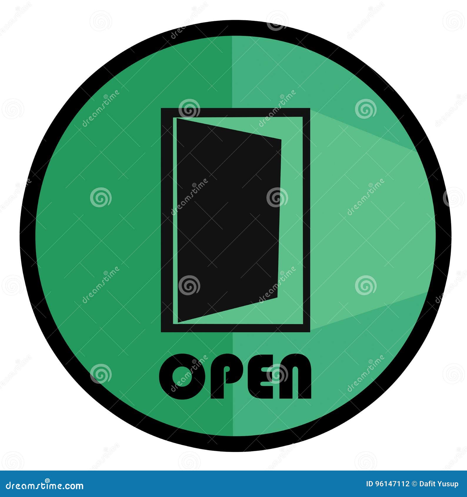 The door open logo logo stock illustration. Illustration of logo 96147112