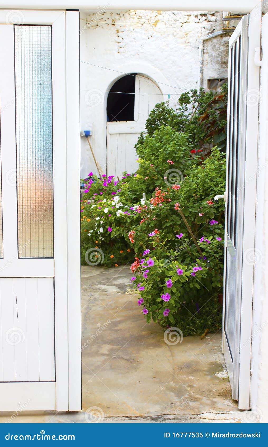 Door open to the garden stock photo. Image of garden 16777536