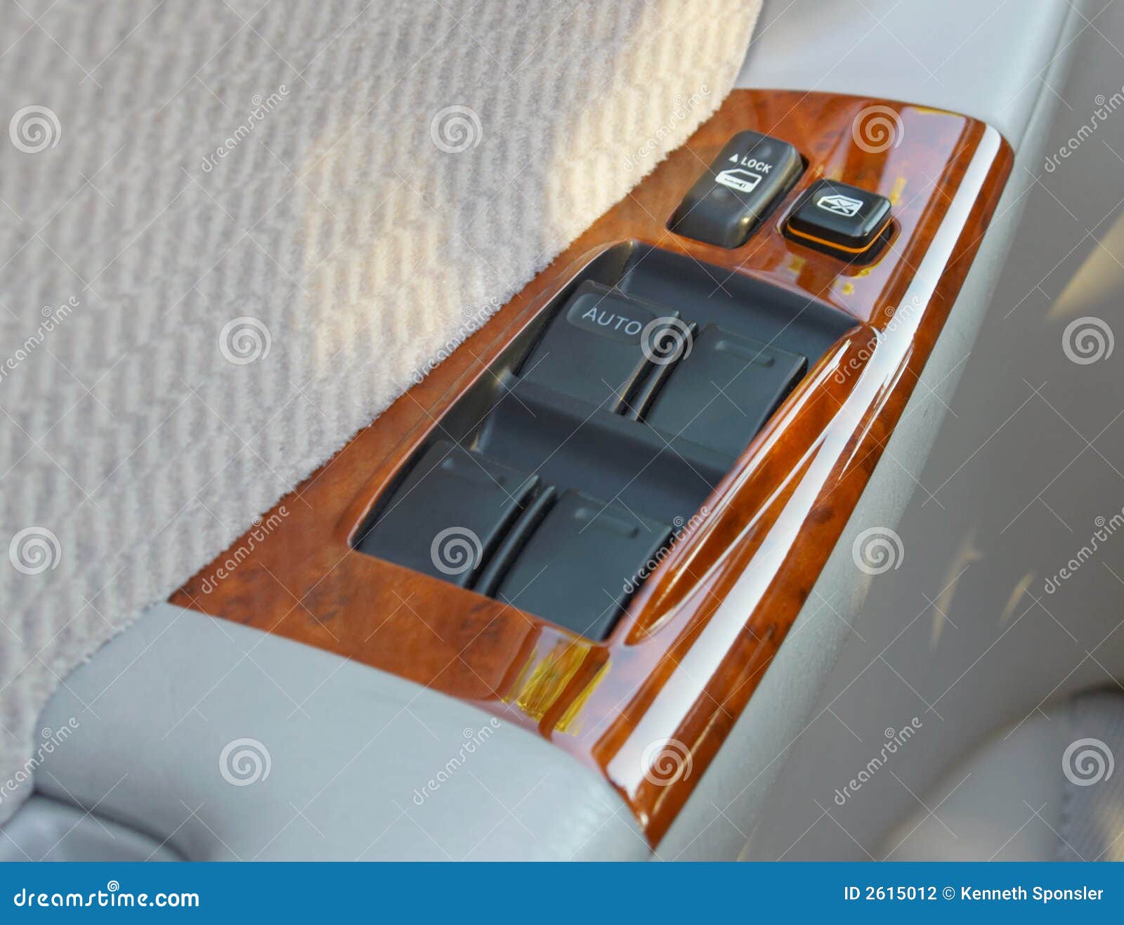 Door panel controls stock photo. Image of latch, switch 2615012