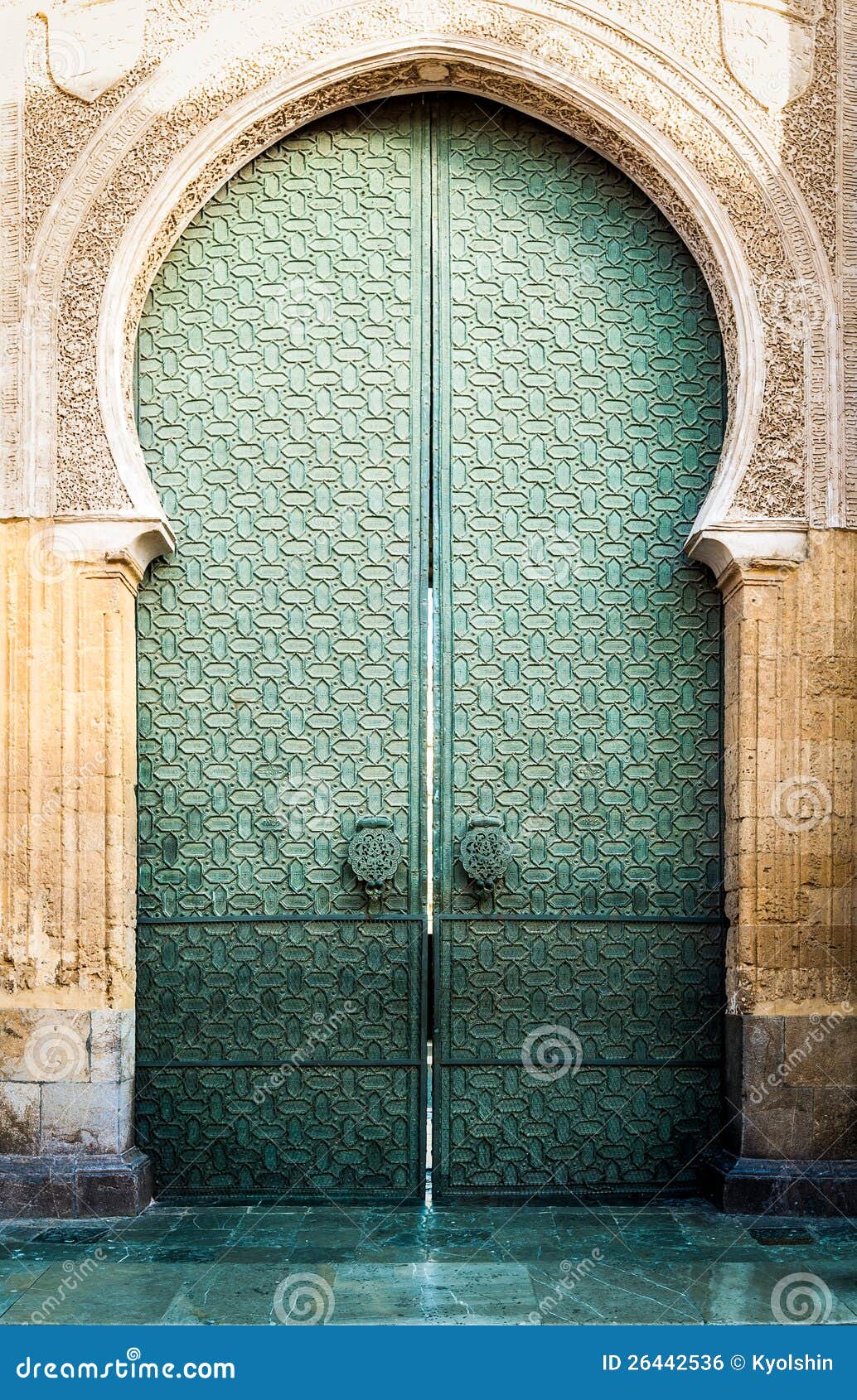 door to mezquita of cordoba in andalucia, spain.