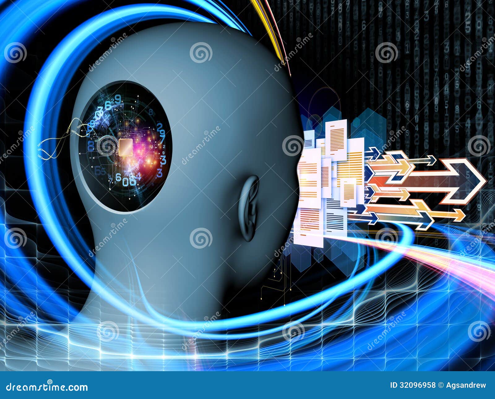 Door to the Mind stock illustration. Illustration of mind 32096958
