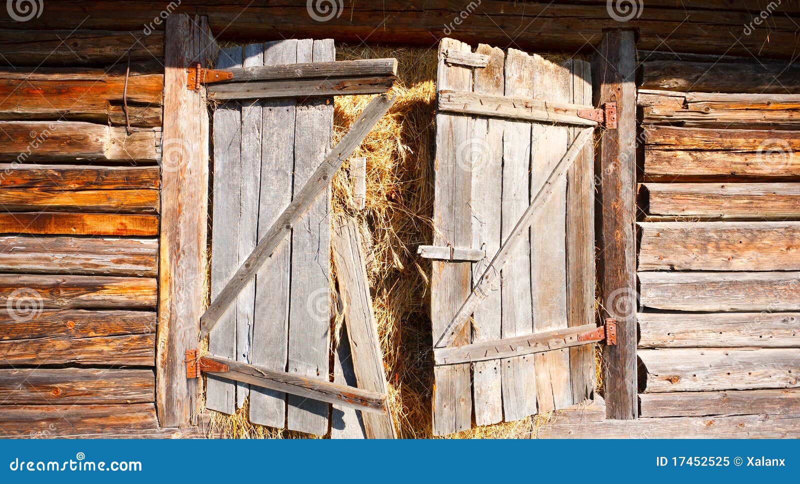 Door Of A Traditional Romanian Barn Stock Image - Image 