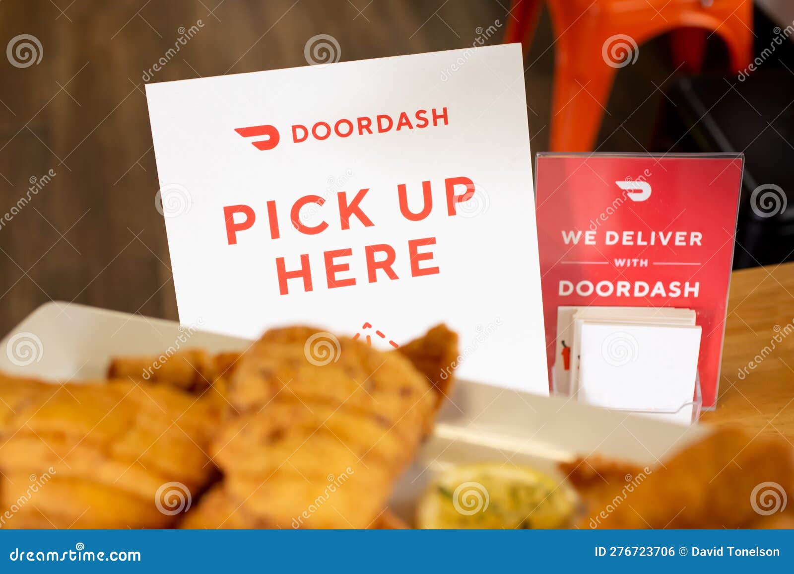 DoorDash Pick Up Here Sign on Table Editorial Photo Image of decal