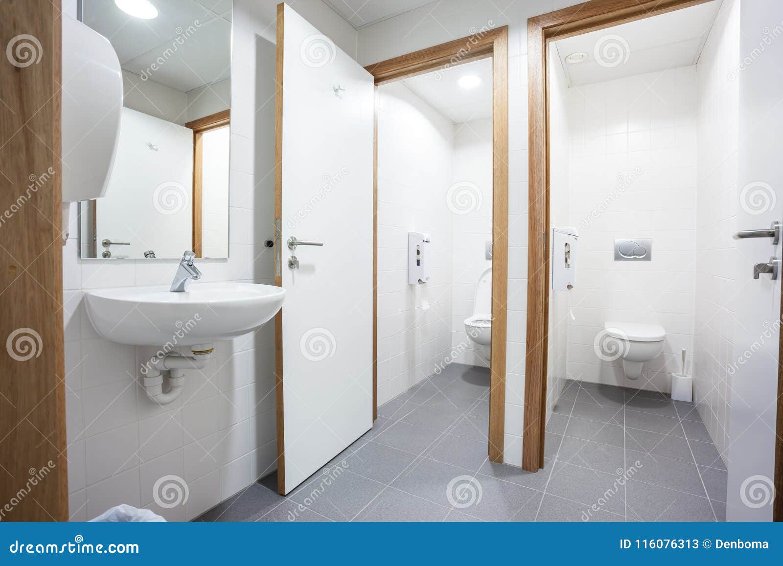 Doors From Toilets And Sinks Stock Image Image Of Bathroom