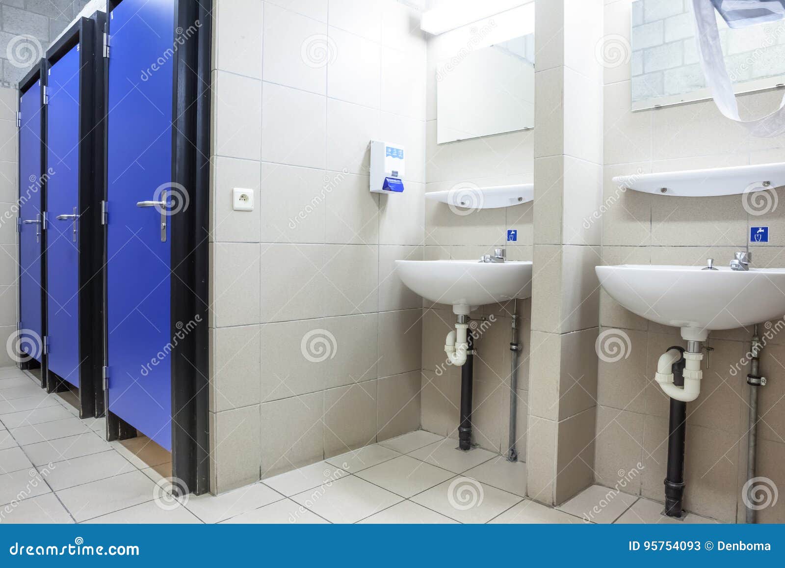 Doors From Toilets And Sinks Stock Image Image Of