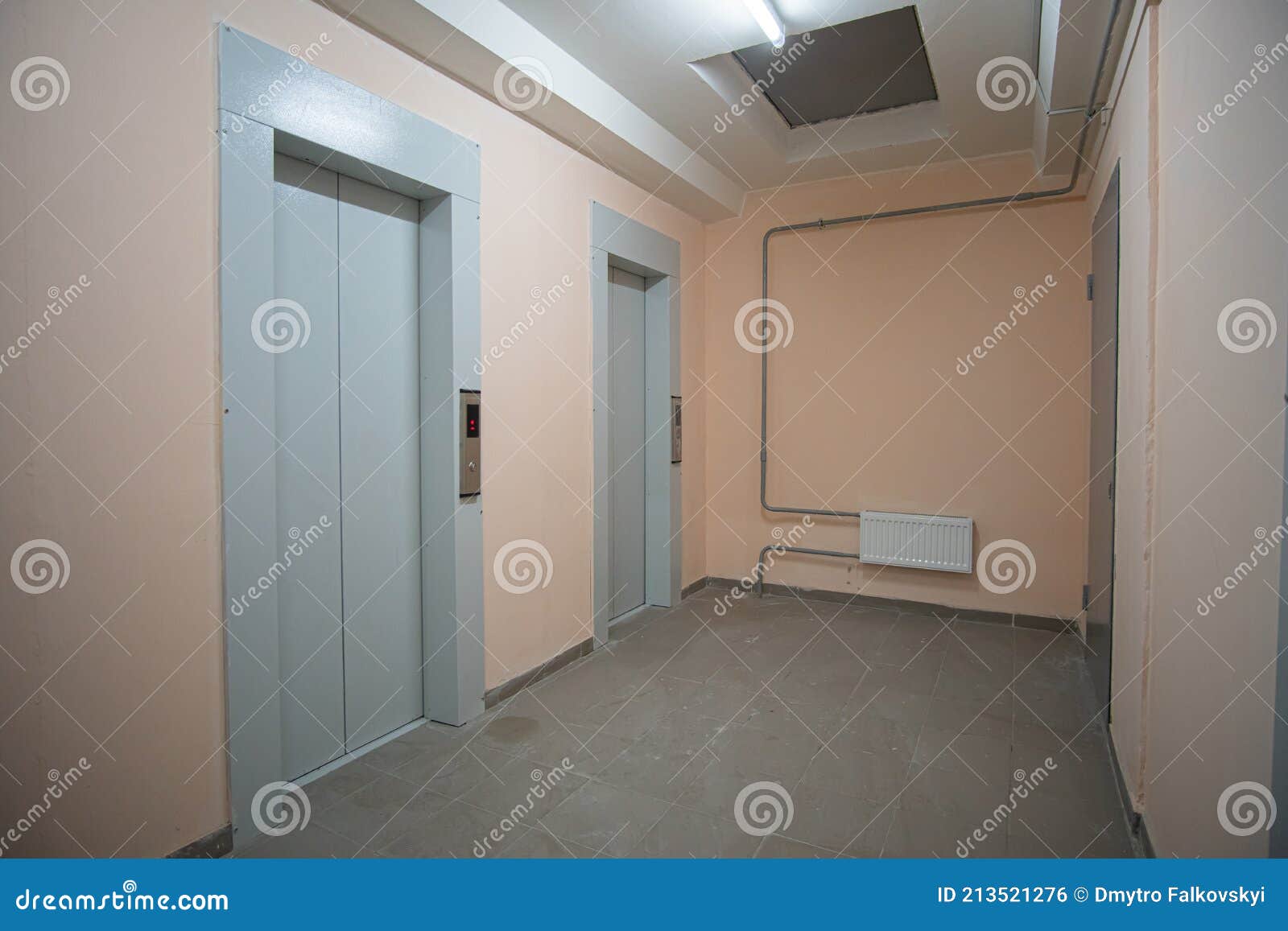 Doorway with Elevators in an Apartment Building Stock Photo Image of