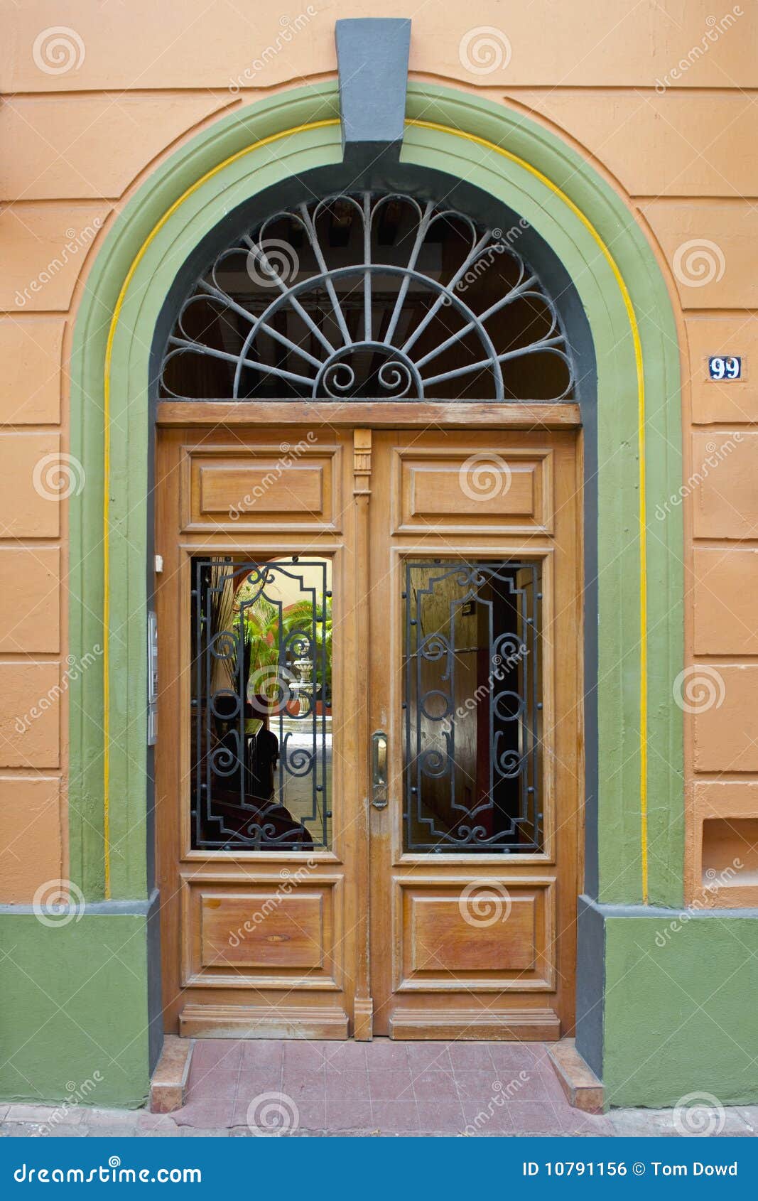 doorway of mexican residence