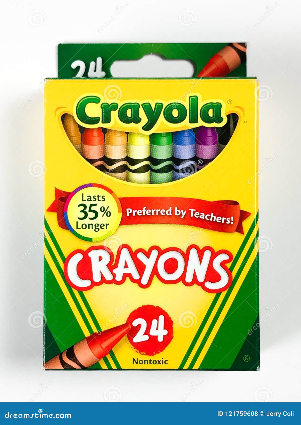 Doos Van Crayola-Kleurpotloden Op Een Witte Achtergrond Redactionele ...