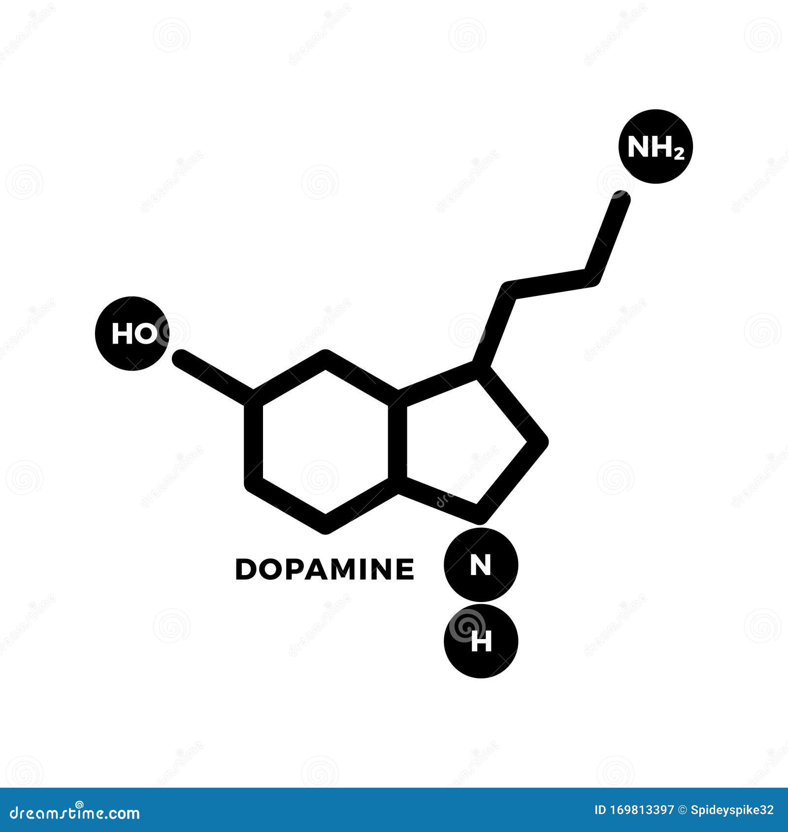 Human Hormone Adrenaline, Epinephrine Element Concept Chemical Skeletal ...