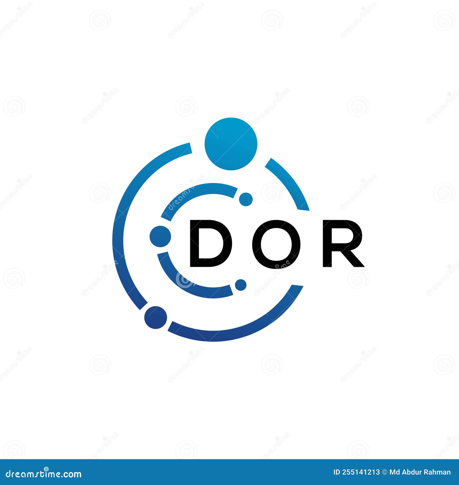 DOR Letter Logo Design On White Background. DOR Creative Initials