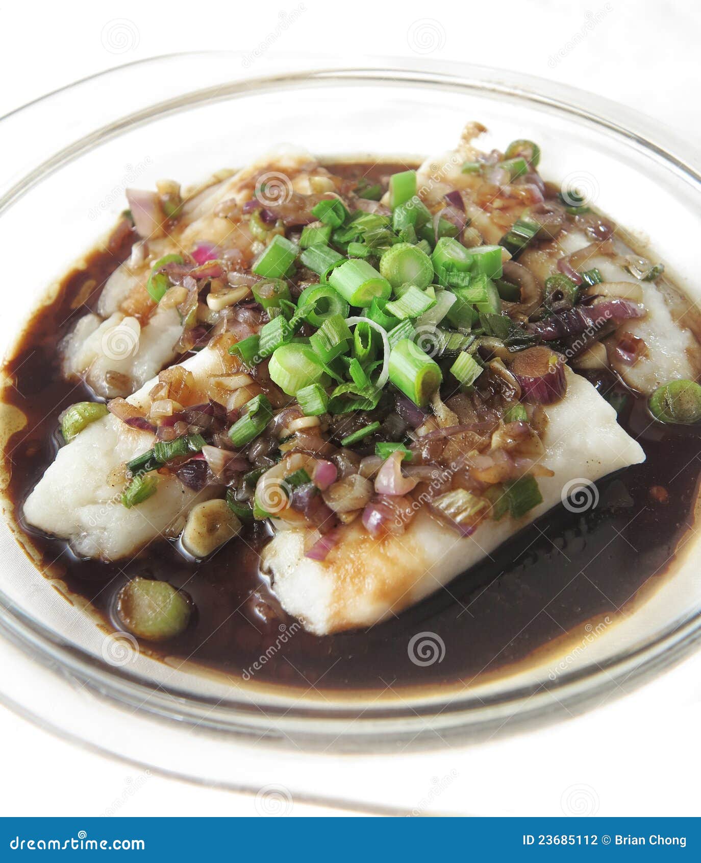 Dory Fish Cutlet Served in Black Sauce Gravy Stock Photo Image of