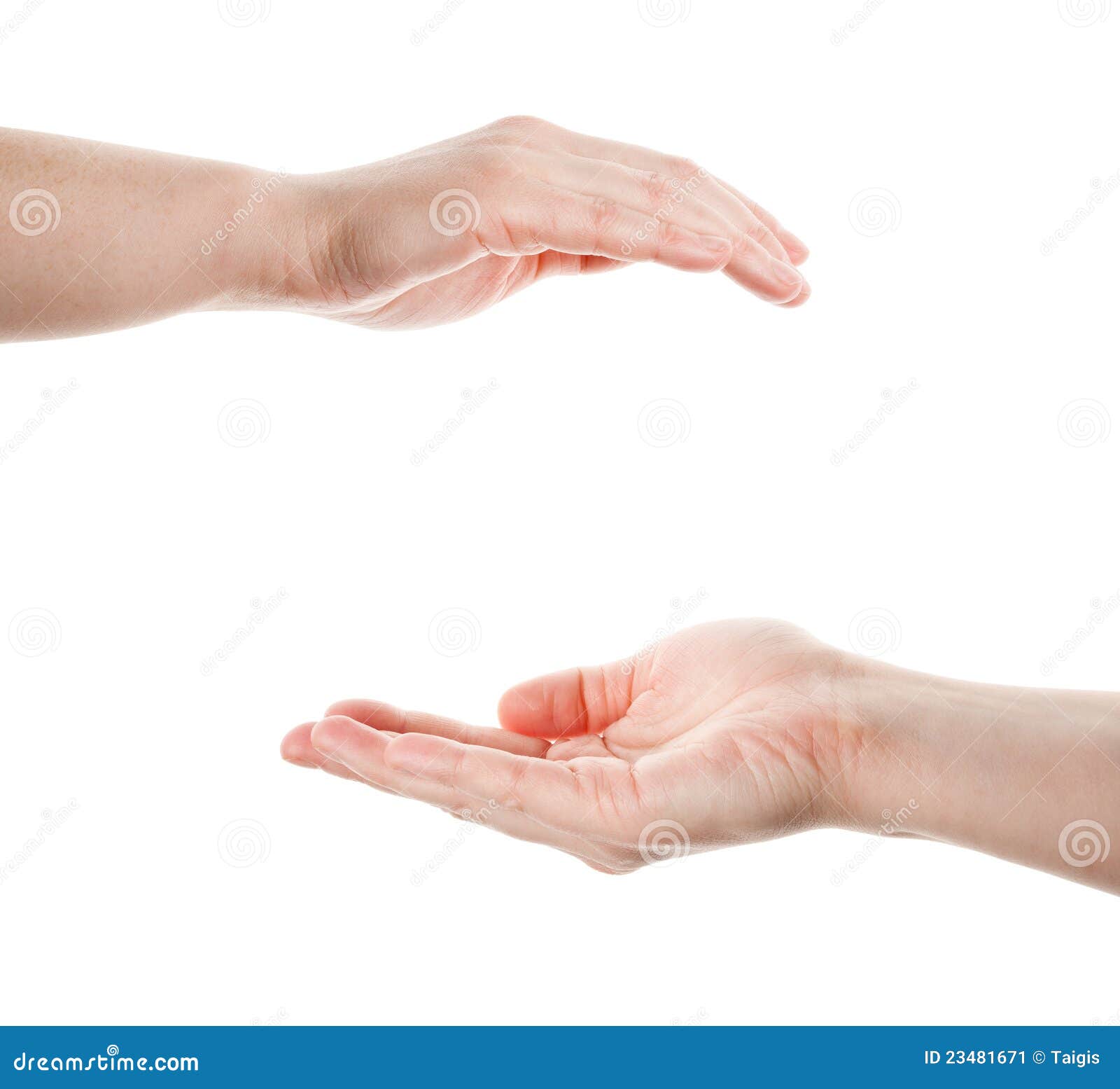 Cupped hands