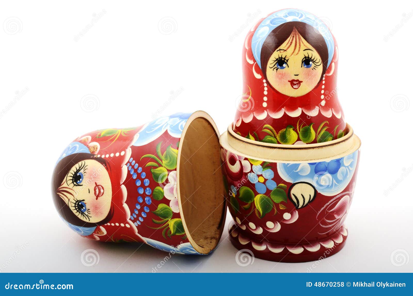 Dos Muñecas Rusas Tradicionales Del Matryoshka Foto de archivo - Imagen de tradicionales, matryoshka: 48670258