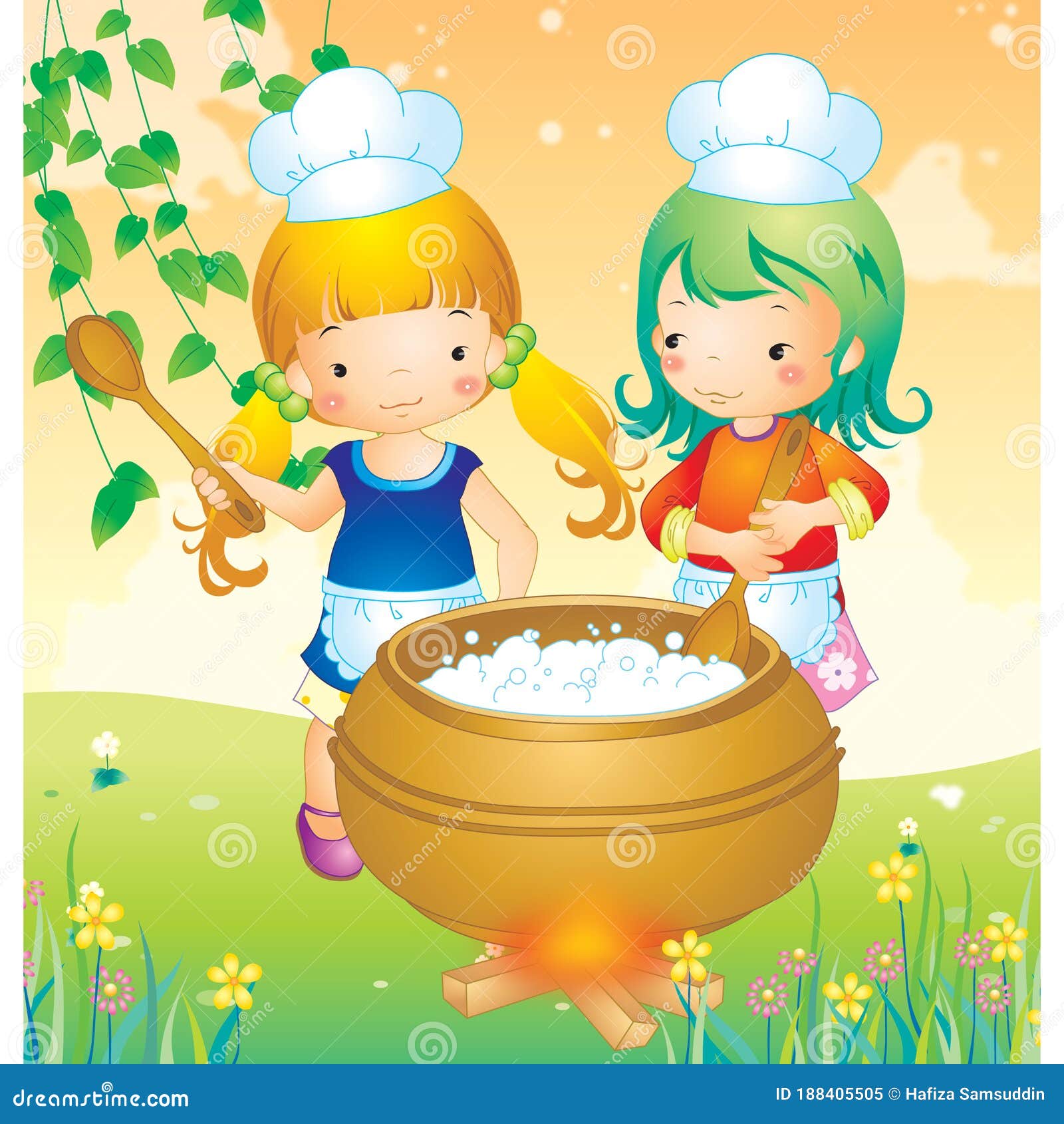 Nenas cocinando sale