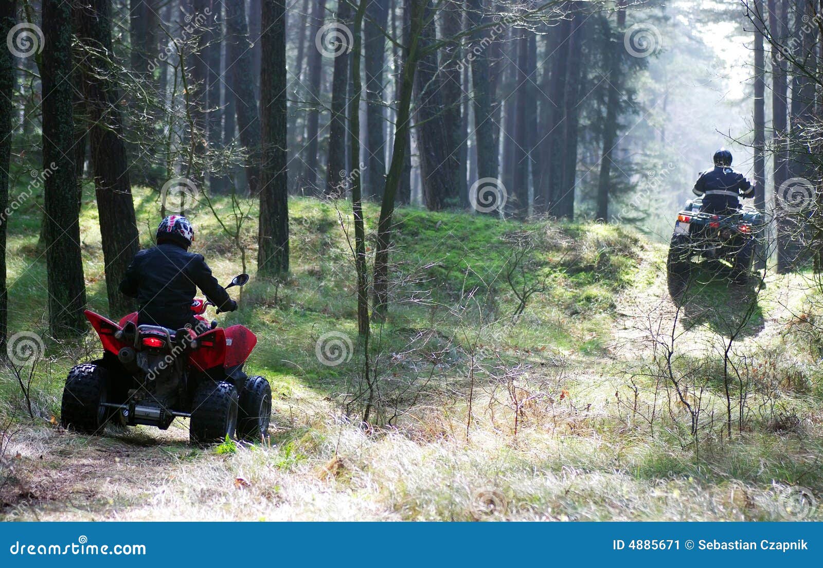 Dos patios en bosque imagen de archivo. Imagen de sportsman - 4885671