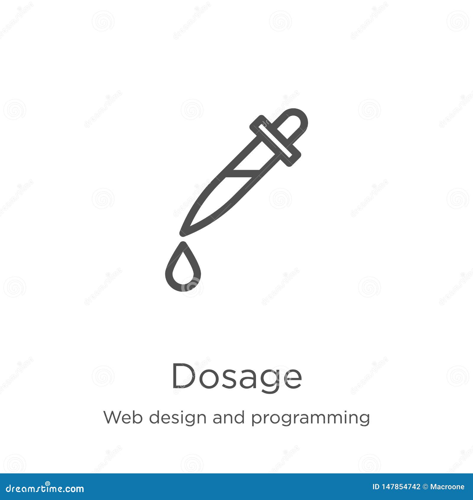 dosage icon  from web  and programming collection. thin line dosage outline icon  . outline, thin