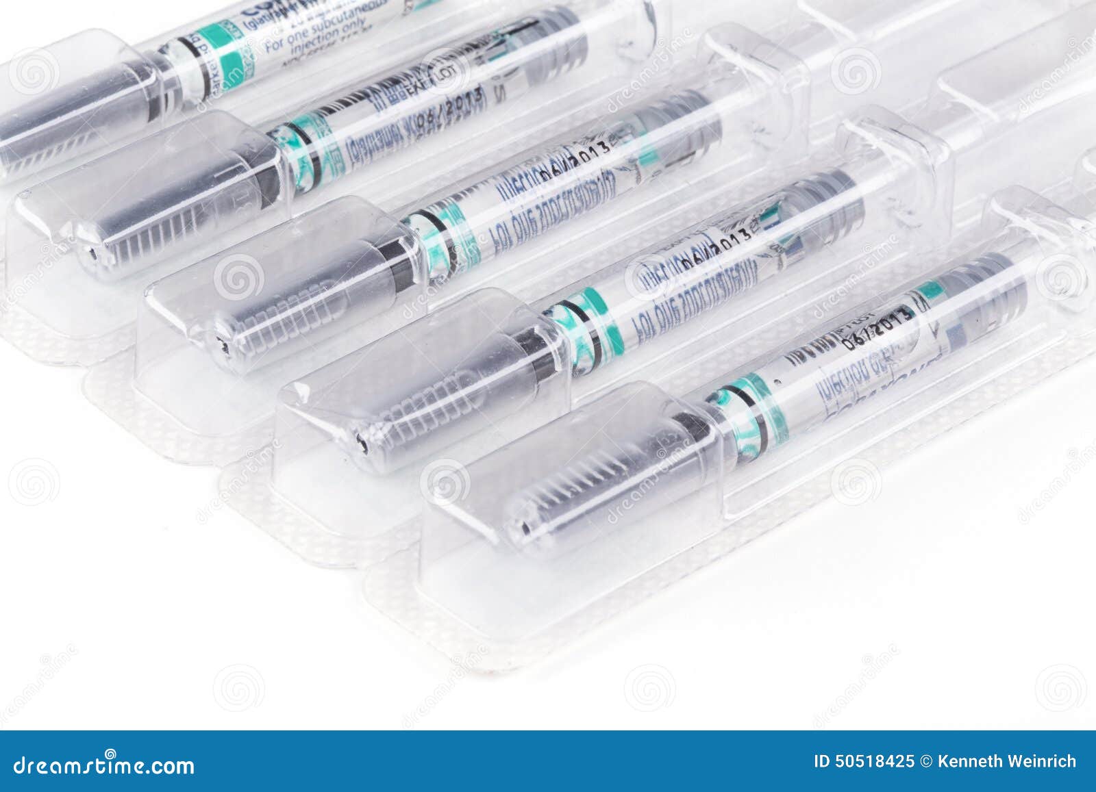 doses of medication in sterile syringes