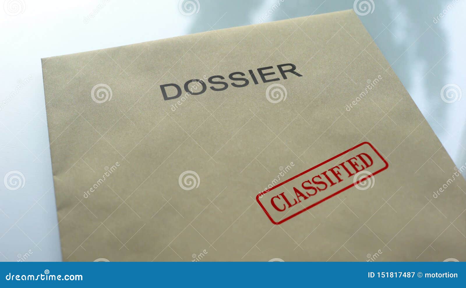 Dossier Classified, Seal Stamped on Folder with Important Documents, Close  Up Stock Image - Image of control, agreement: 151817487