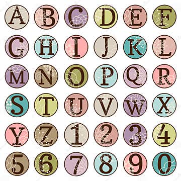 Dot Alphabet Set stock vector. Illustration of pastel - 38725546