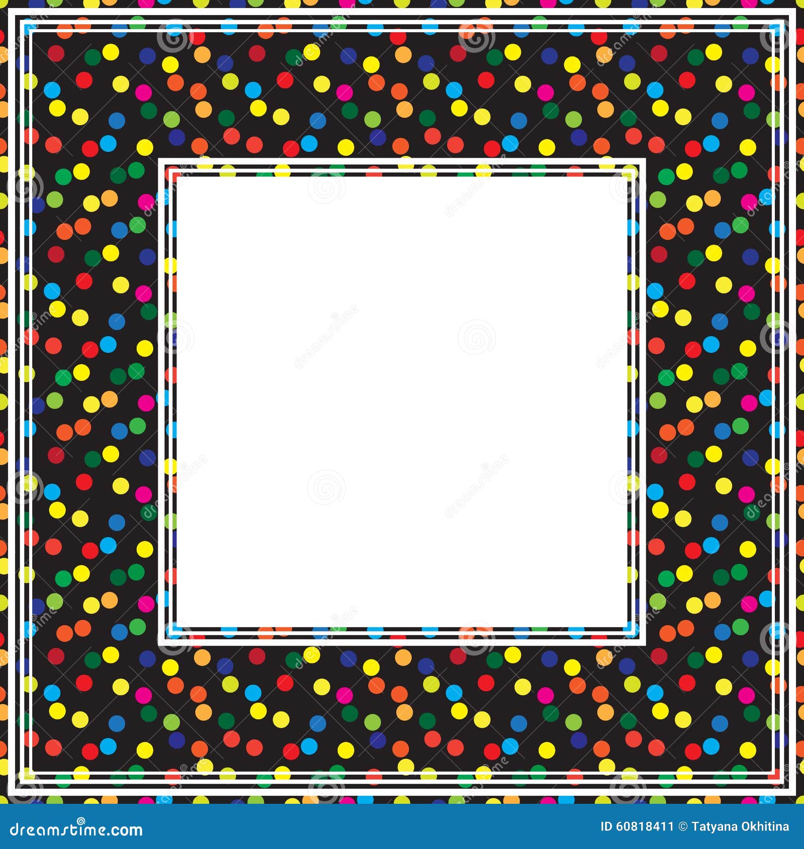 Dot black border stock vector. Illustration of black - 60818411