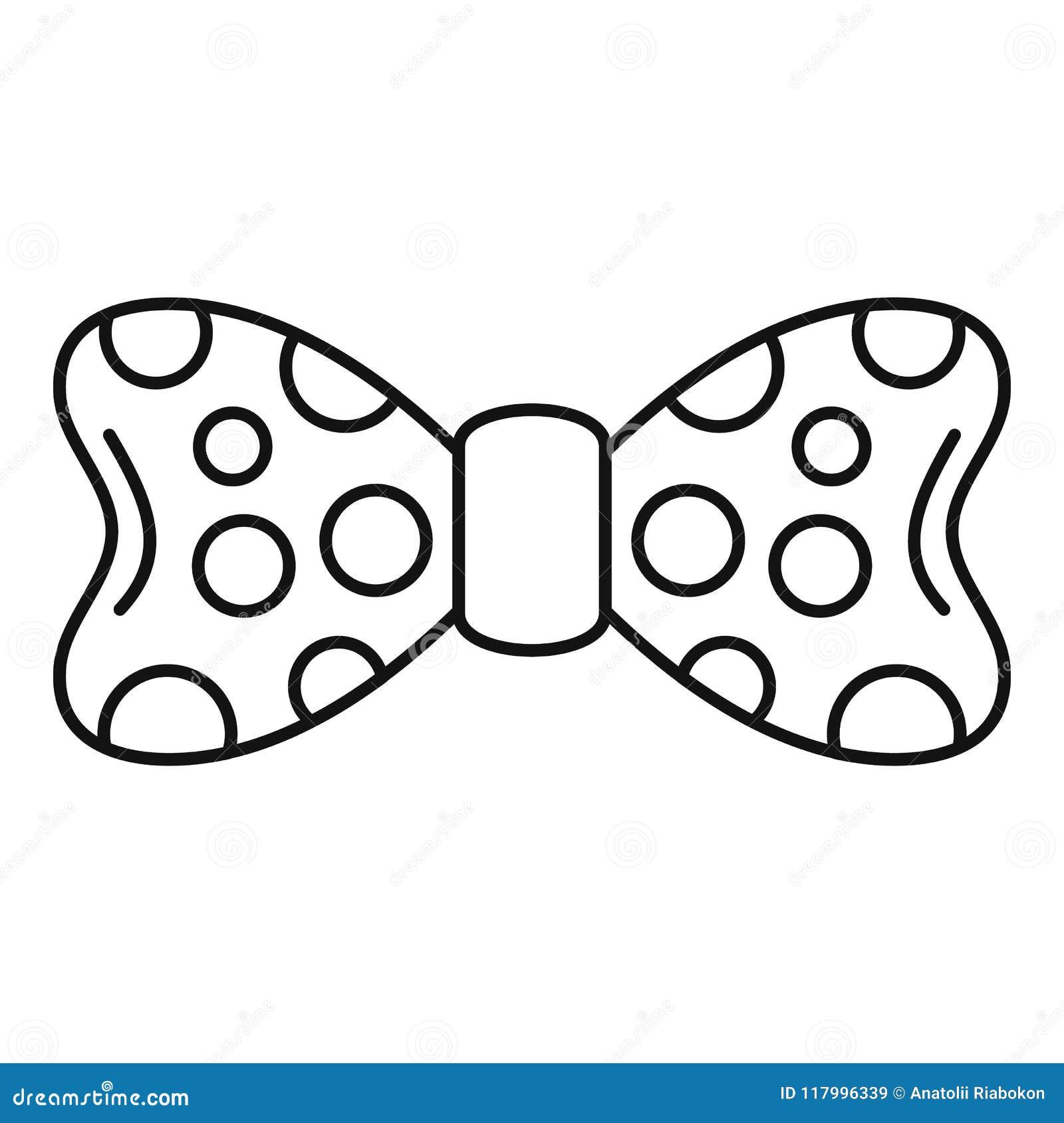 Dot Bow Tie Icon, Outline Style Stock Vector - Illustration of logo ...