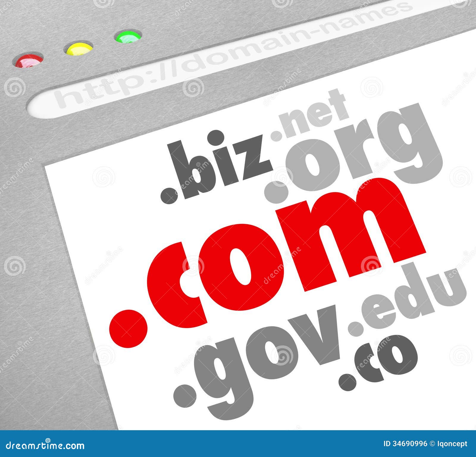 dot-com domain name suffixes website registration