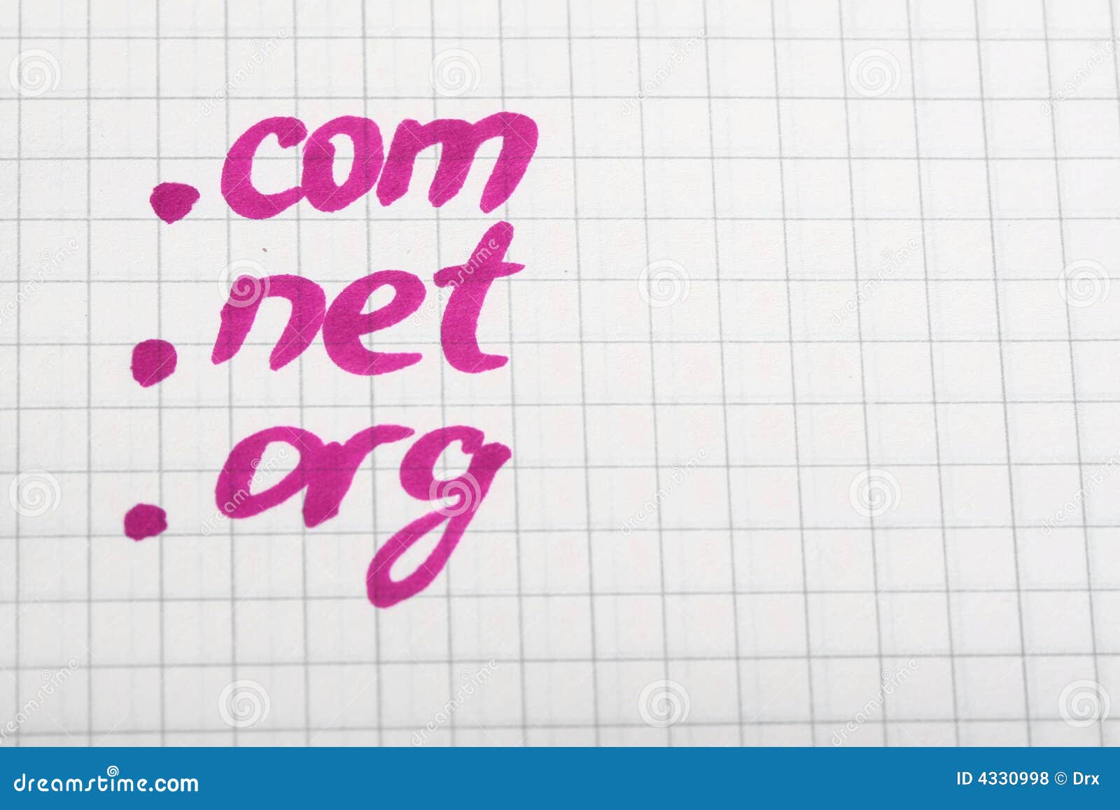 dot com net org domain - internet concept