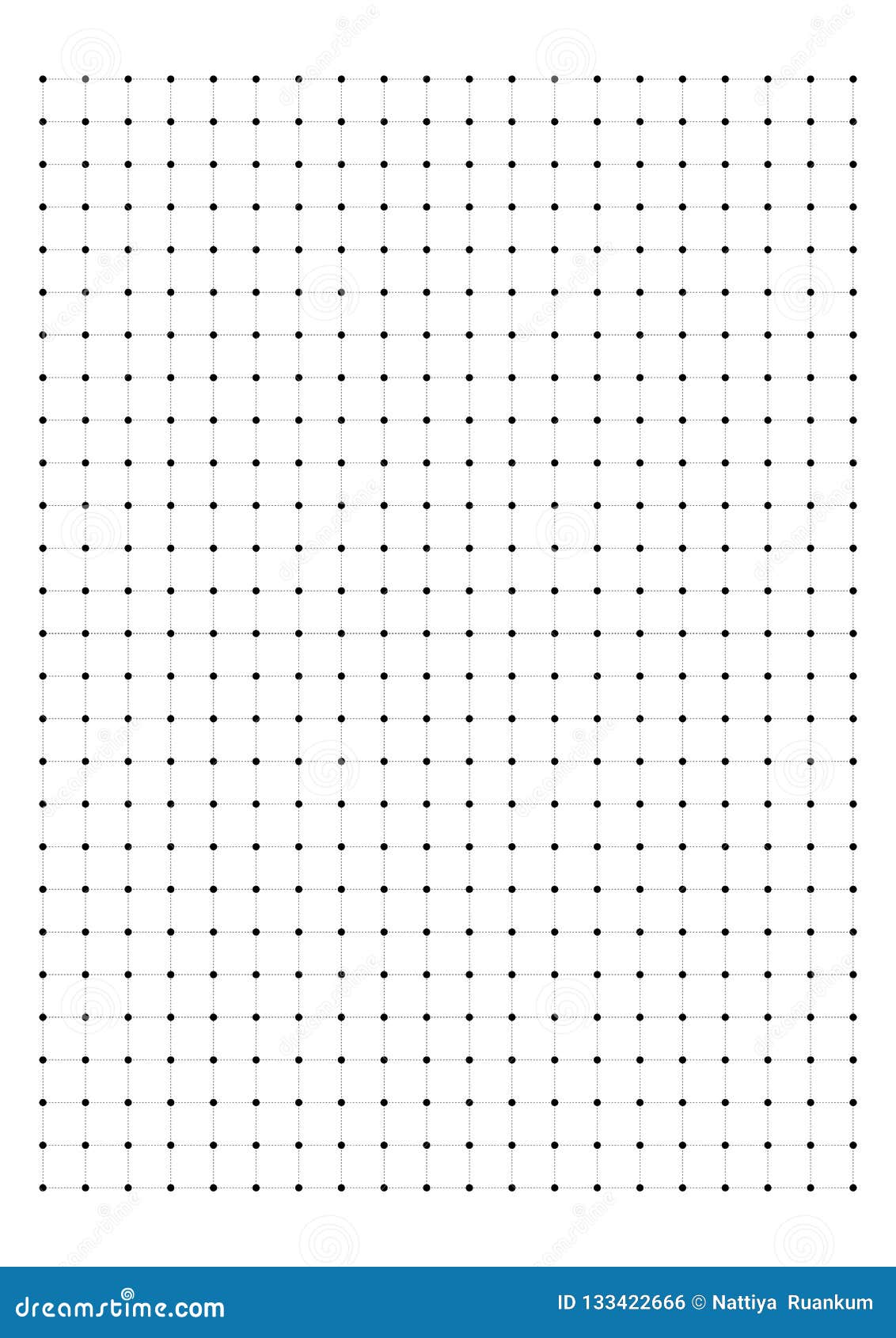 Dot Grid Paper graph paper 1 cm on white background vector illustration