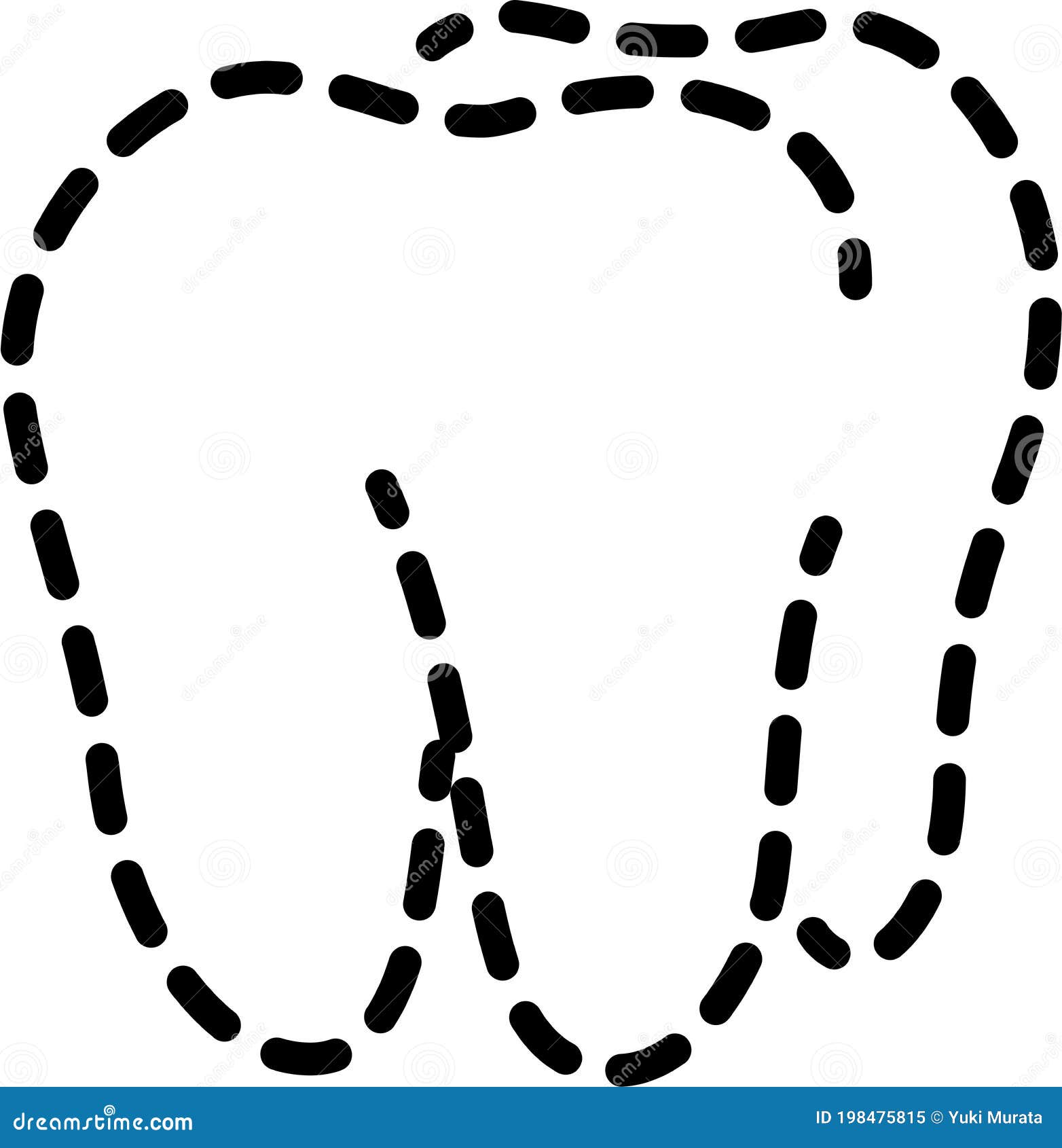 Dot Line drawing of tooth stock vector. Illustration of parts 198475815
