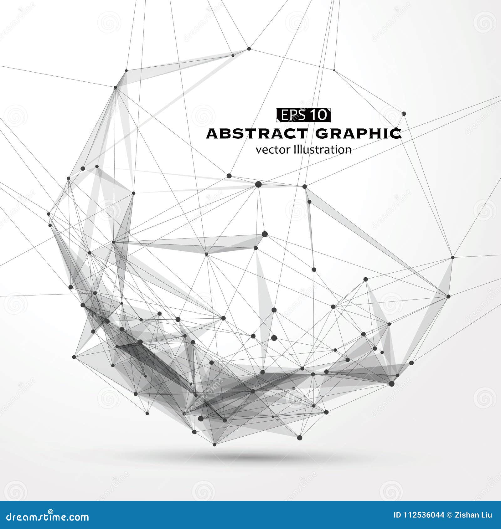 dot, line and surface consisting of abstract graphics.