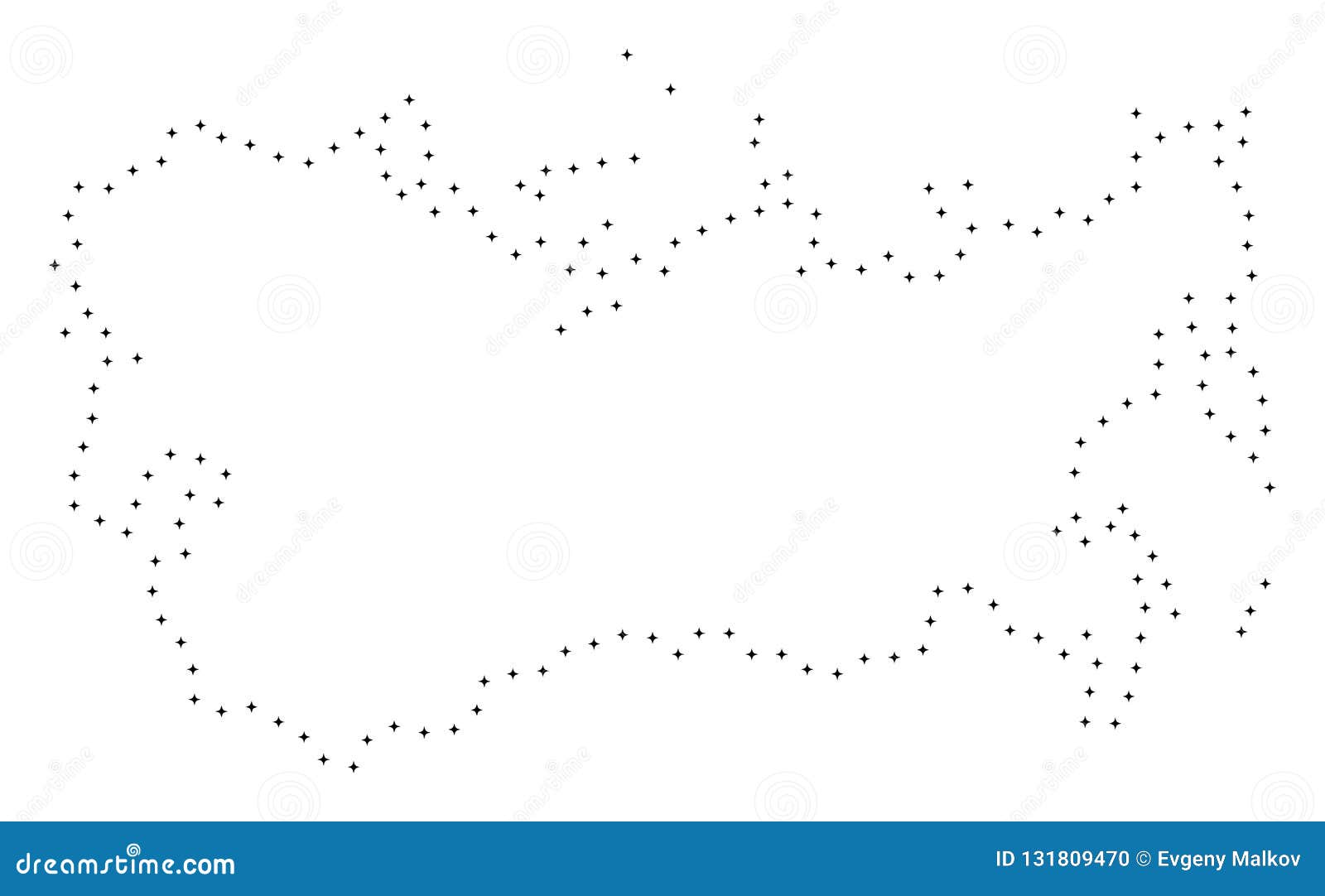 Dot Stroke USSR Map stock vector. Illustration of ...