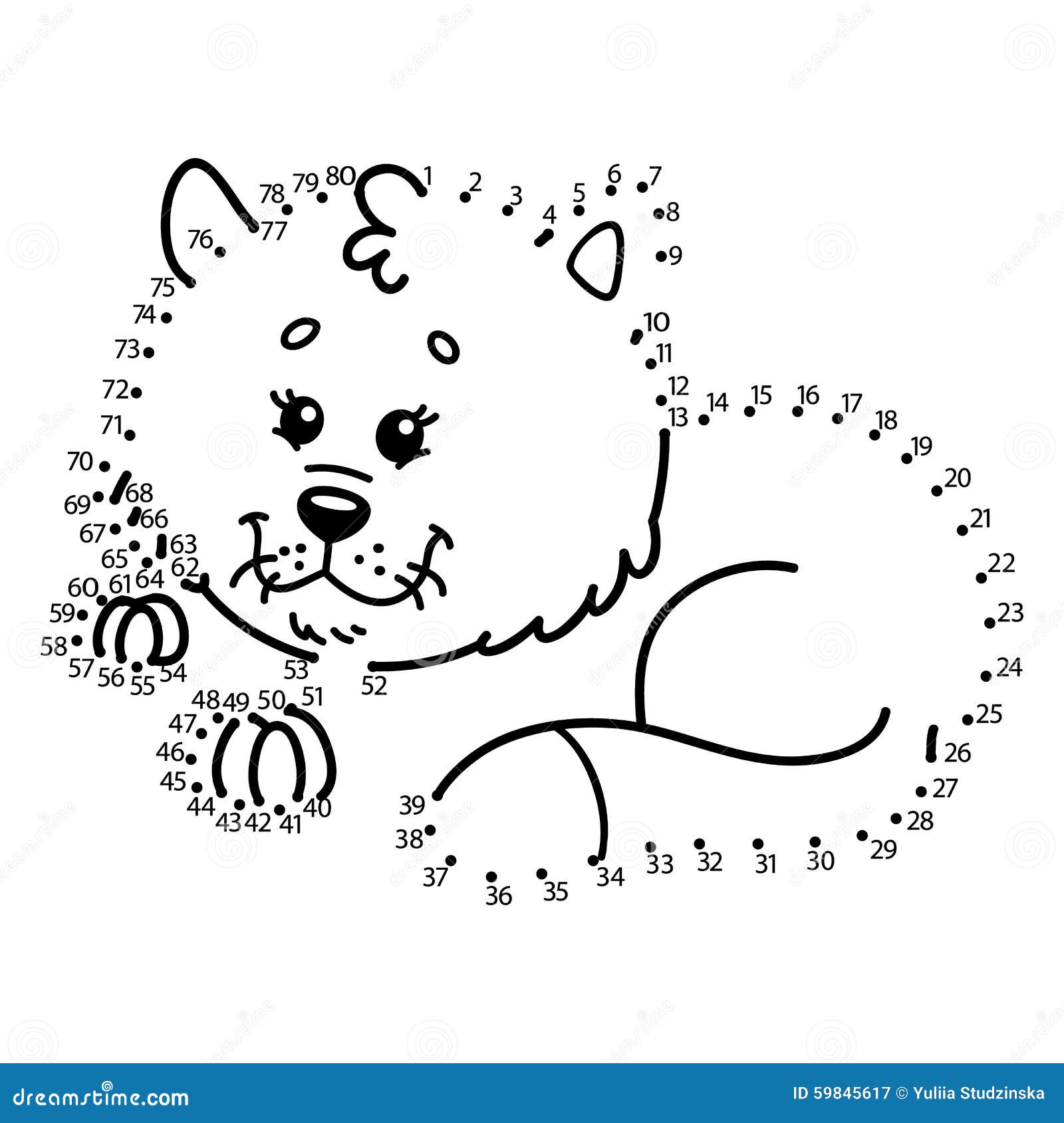 Connect the Dots by Numbers To Draw the Cat. Dot To Dot Education Game and Coloring Page with Cartoon Cute Kitten Character Stock Vector - Illustration of drawing, kids: 266886256