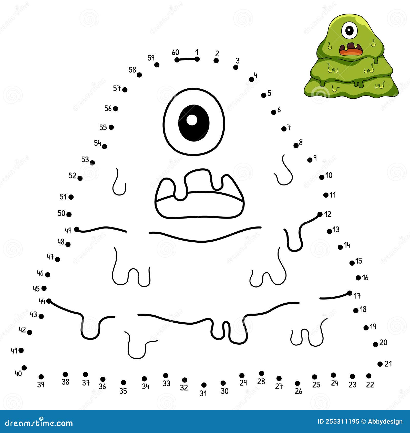 Cute Slime coloring page