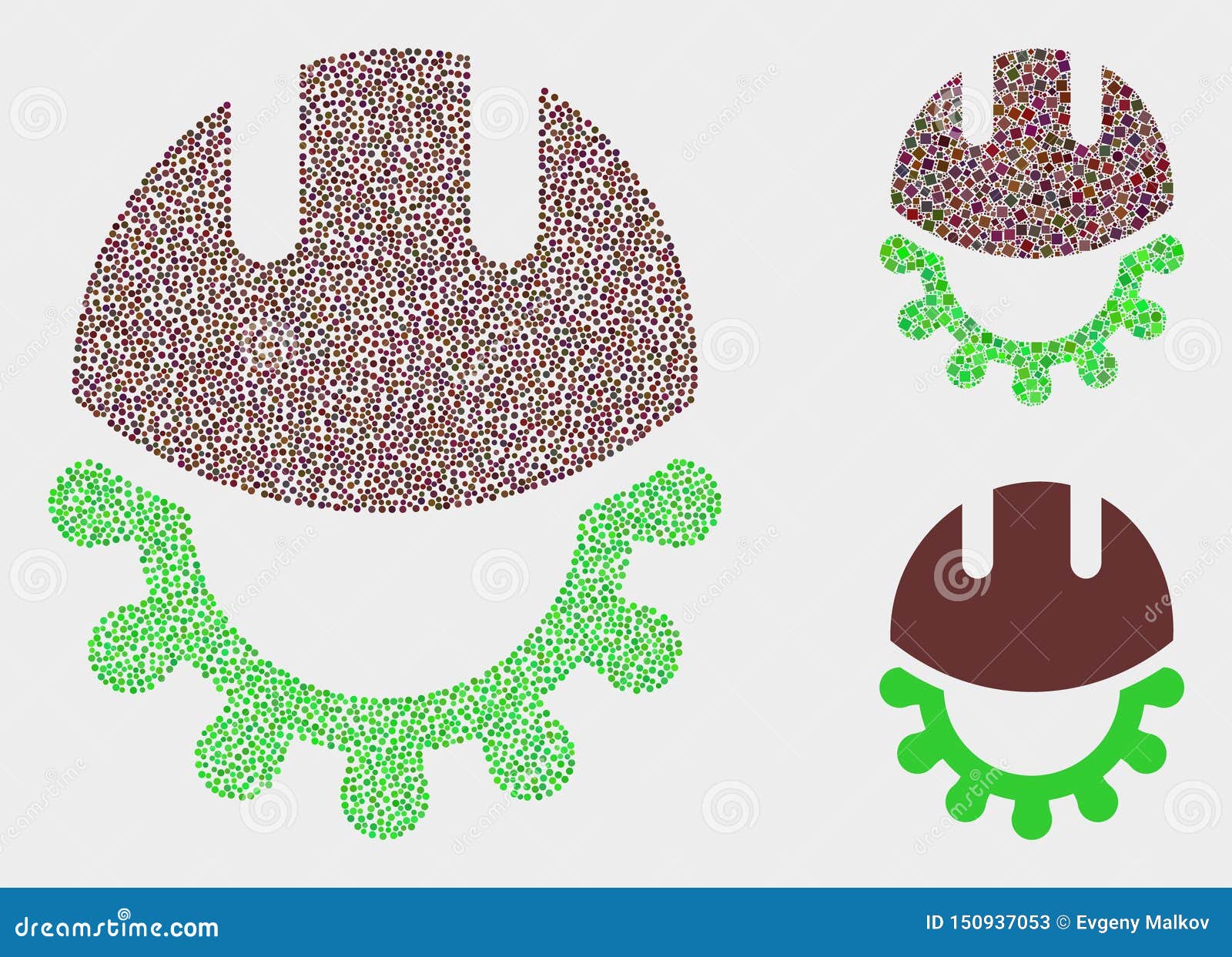 Dot Vector Development Helmet Icons Stock Vector Illustration of dotted, development 150937053