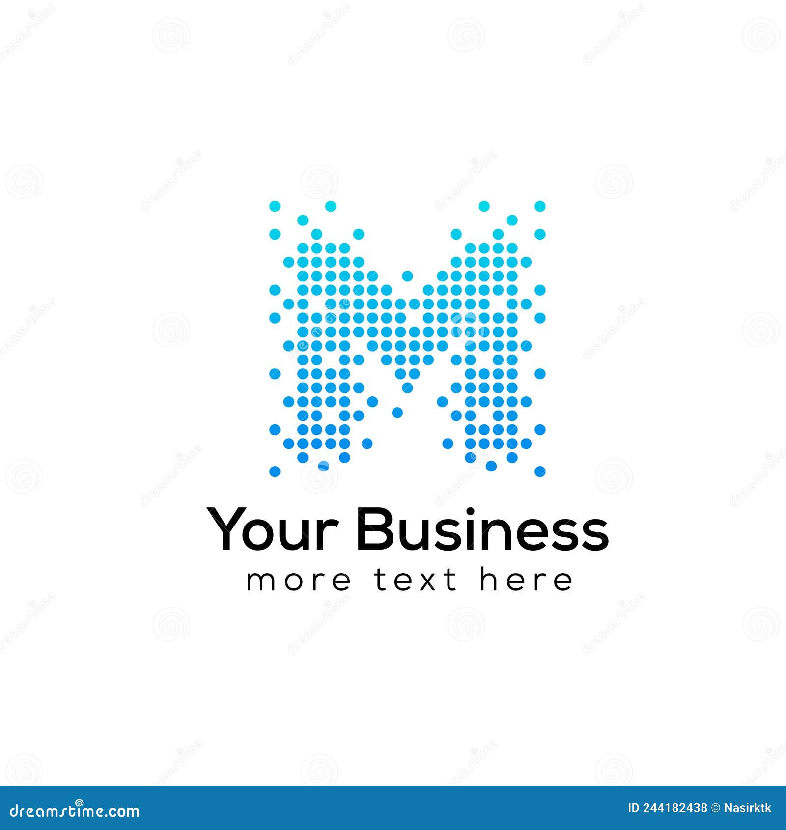 doted letter m logo 