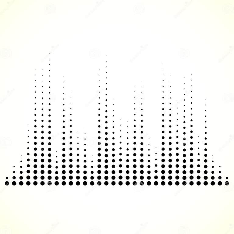 Dotted Equaliser Equalizer, EQ Lines. Vertical Dots Stock Vector Illustration of isolated