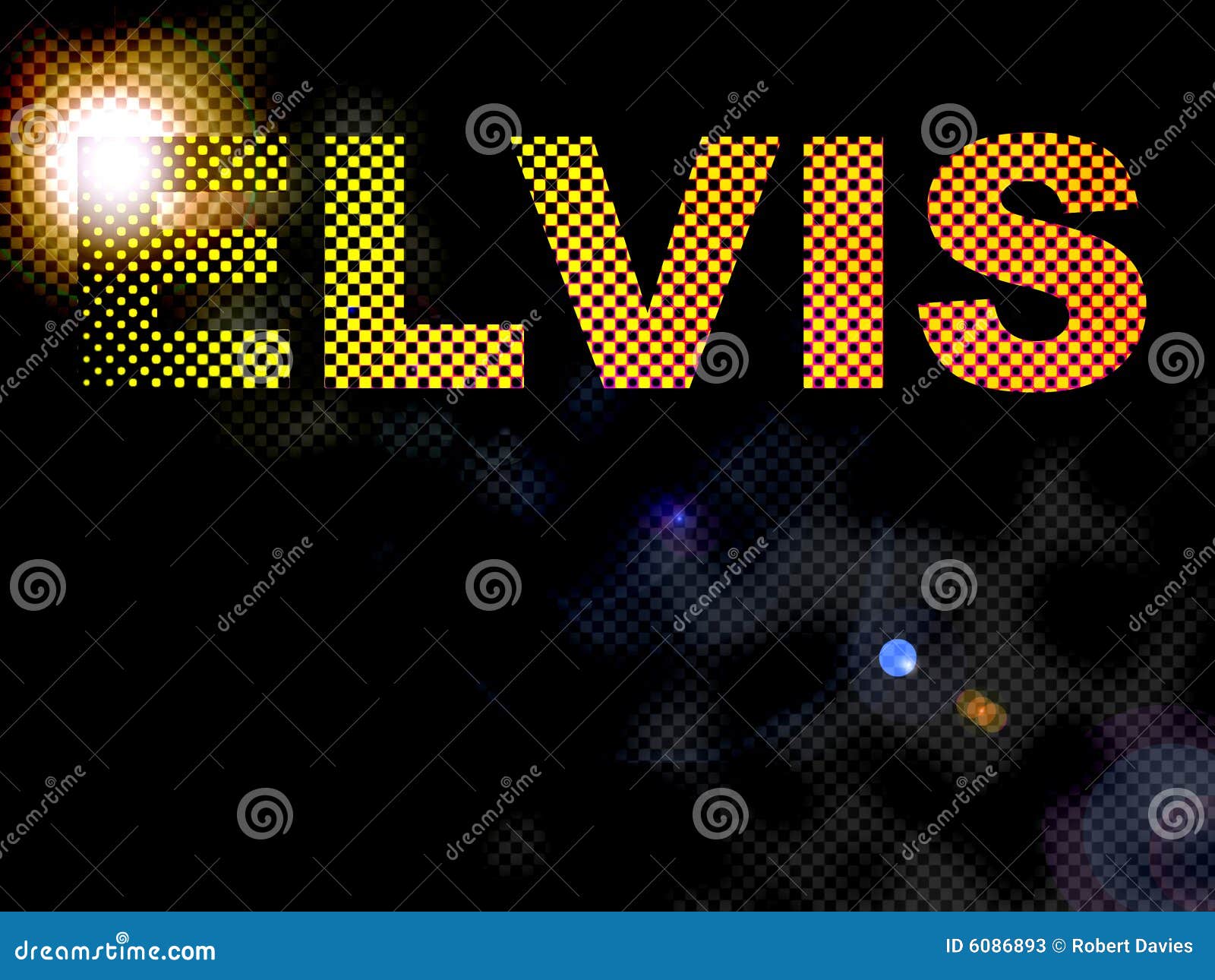 Dotted Lights Elvis Sign Text Stock Photos Image 6086893