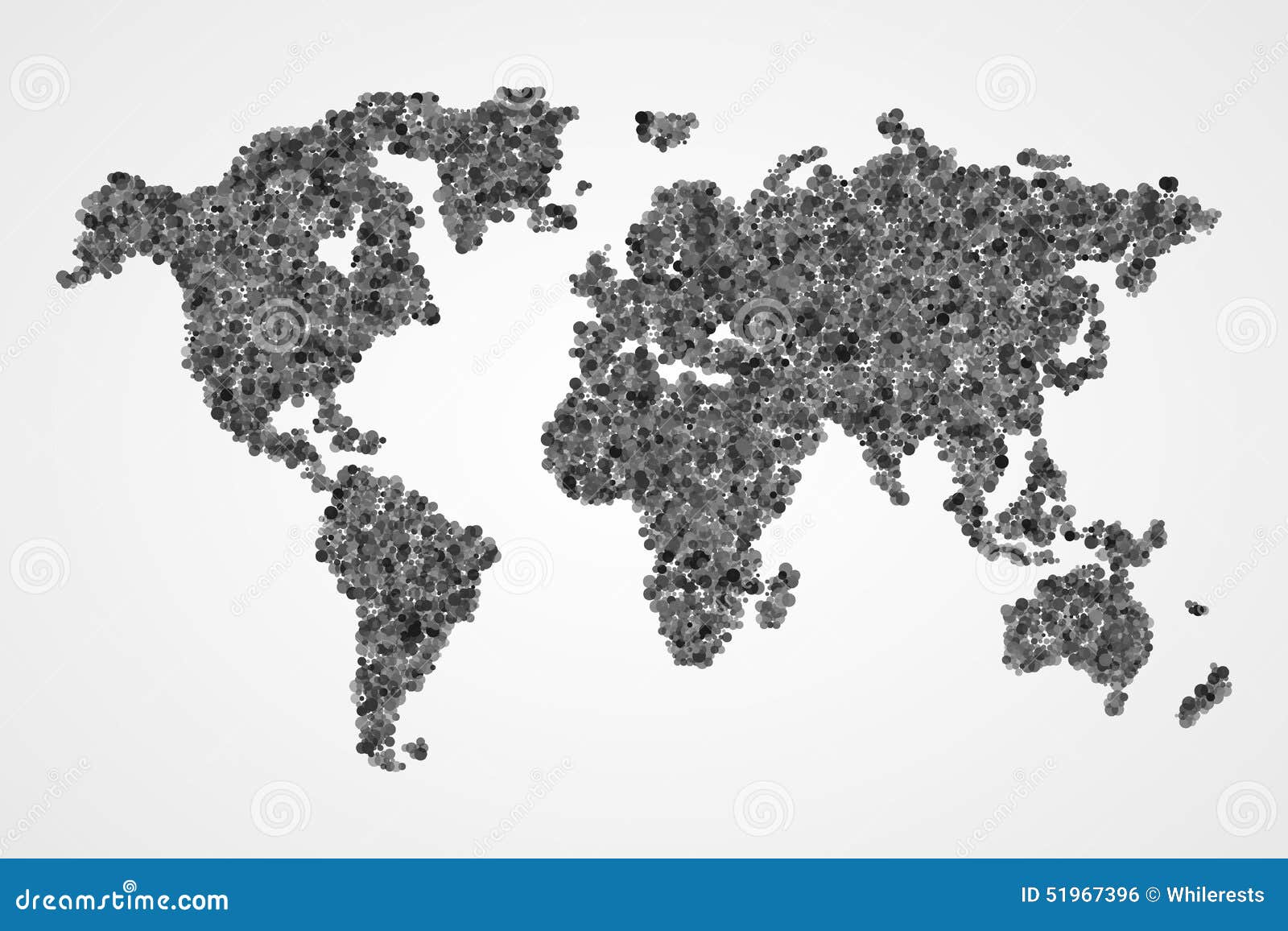 Dotted Round World Map Abstract Vector Illustration Stock Vector