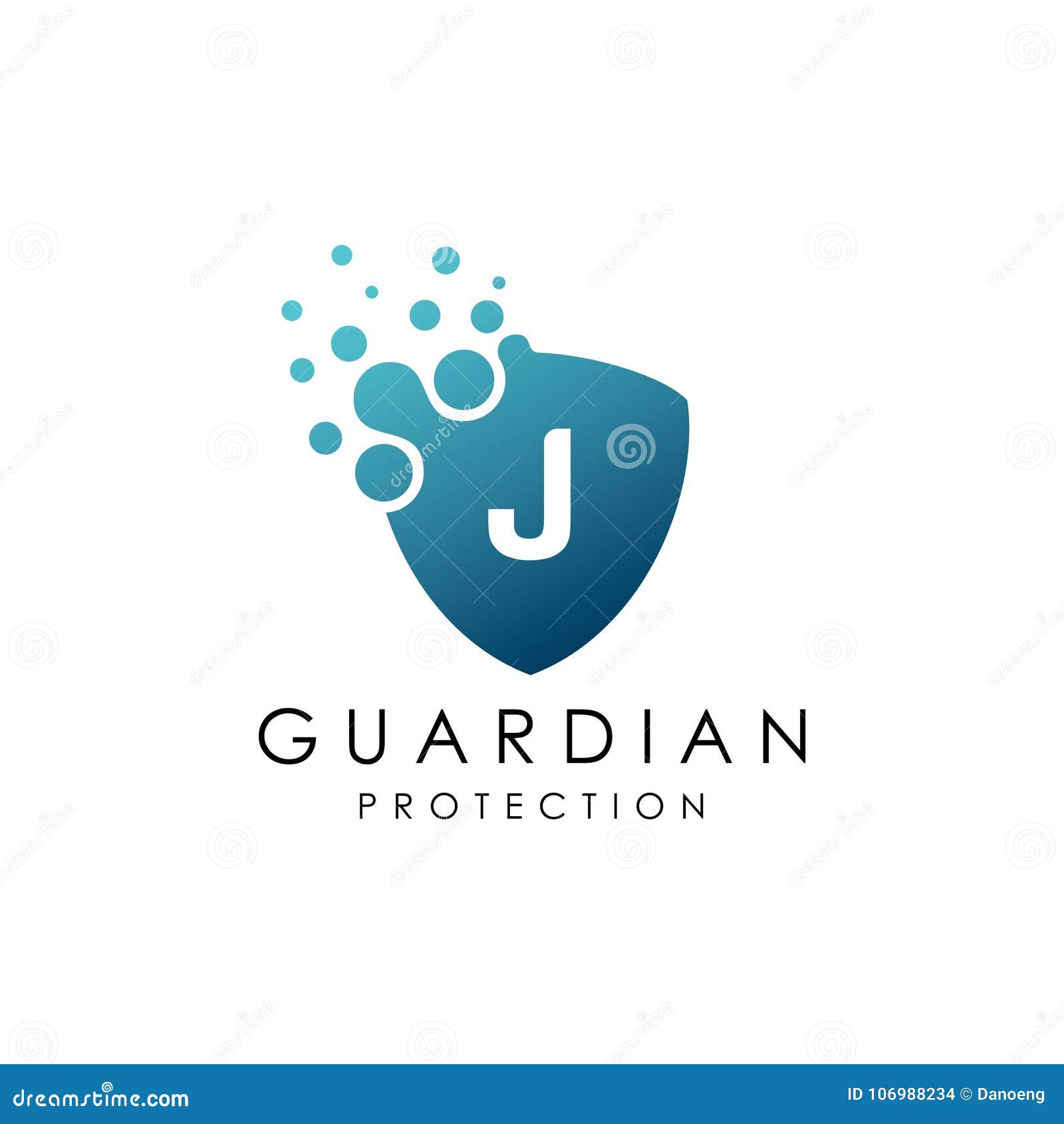 Dotted Shield Letter J Logo Stock Illustration Illustration Of Holiday Secure