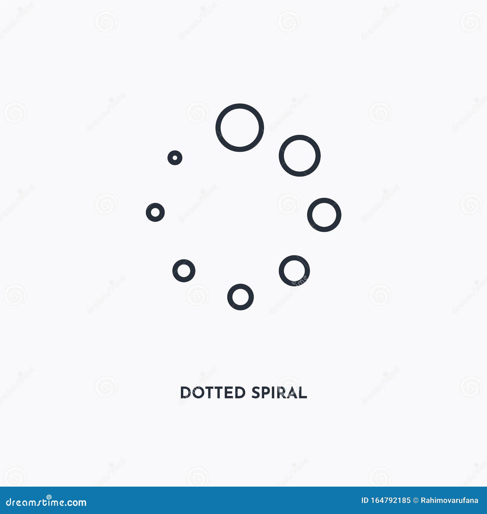 Dotted Spiral Outline Icon. Simple Linear Element Illustration