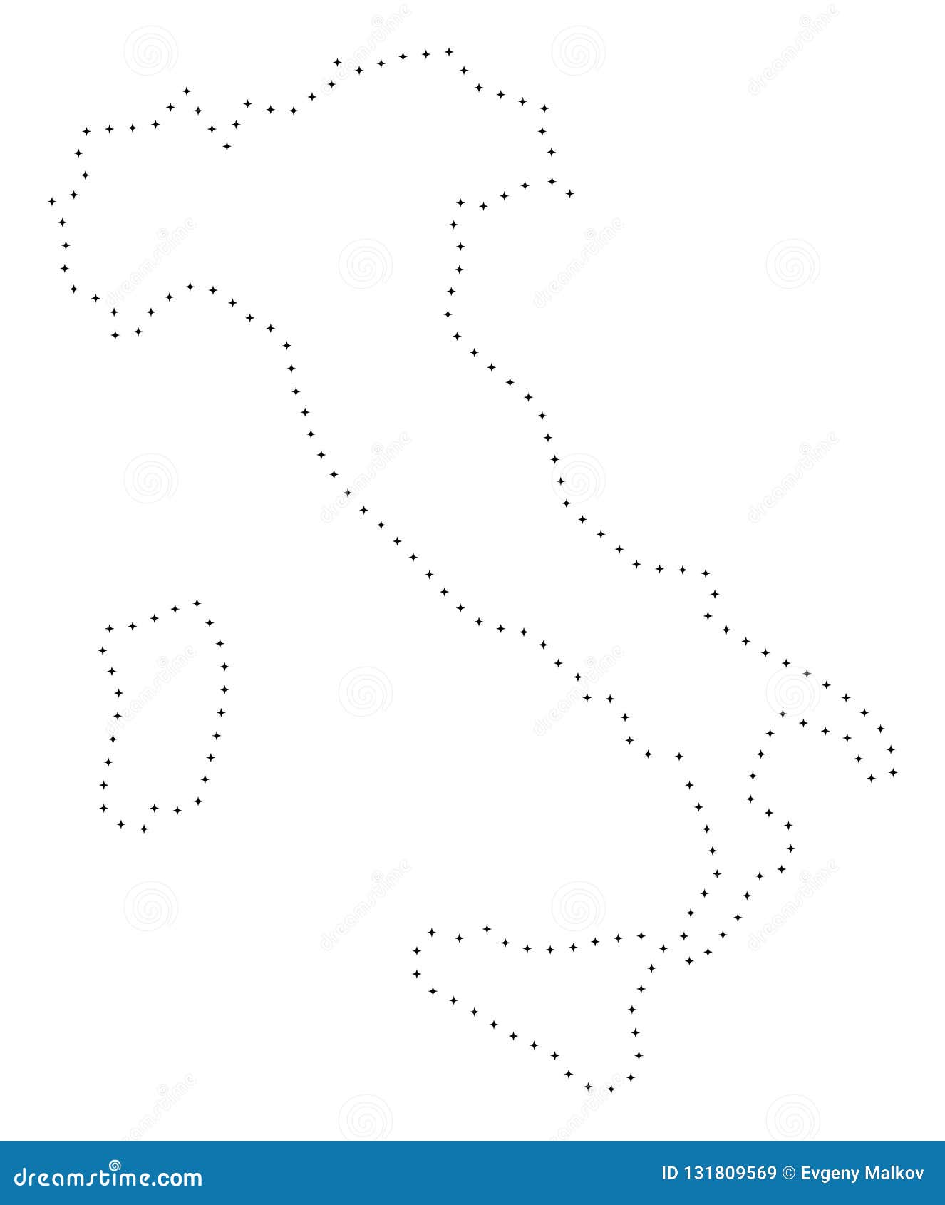 Download Dotted Stroke Italy Map stock vector. Illustration of ...